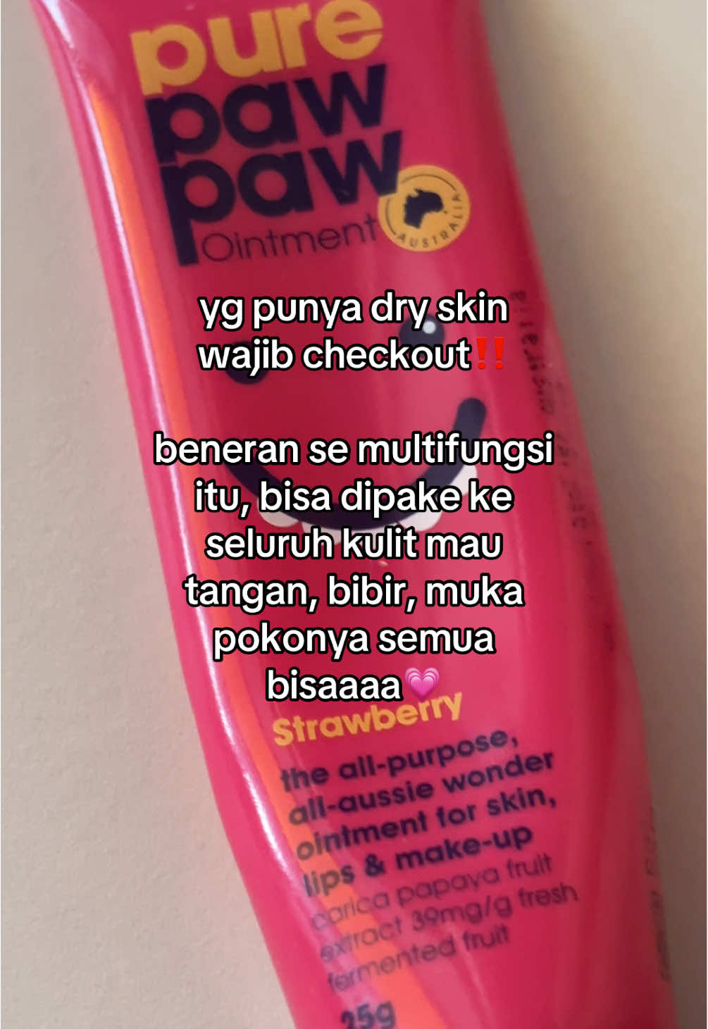 penyelamat kulitku terutama bibirrr. BEST pokonya PURE PAW PAW💗 #purepawpaw #purepawpawointment #dryskin #sensitiveskin 