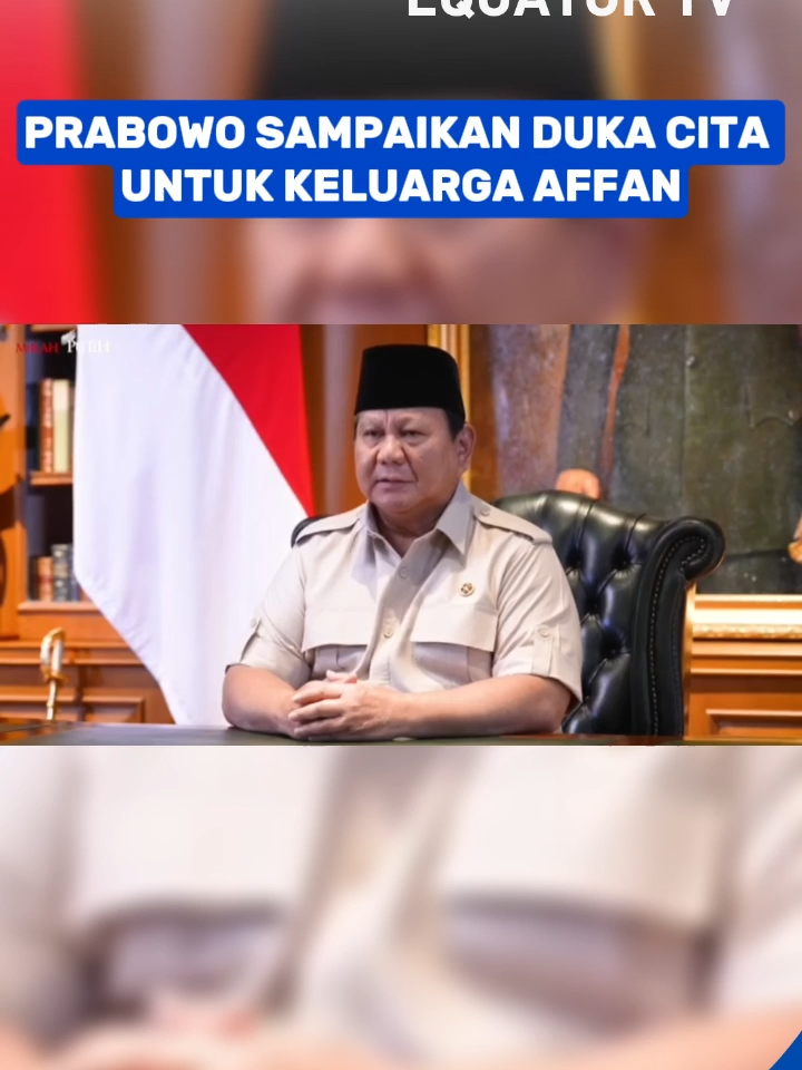 Presiden Prabowo Subianto menyampaikan belasungkawa mendalam kepada keluarga Affan, driver ojek online yang meninggal dunia usai terlindas kendaraan taktis Brimob saat kericuhan di kawasan Pejompongan, Jakarta, Kamis malam (28/8/2025). Presiden mengaku sangat sedih atas insiden ini dan mendoakan agar keluarga korban diberikan kekuatan serta ketabahan. Sebelumnya, Kapolri dan Kapolda Metro Jaya juga telah menyampaikan permintaan maaf dan berjanji menindaklanjuti kasus secara transparan. Ucapan duka dari Presiden menegaskan perhatian pemerintah terhadap tragedi ini, sekaligus menjadi pengingat agar aparat lebih mengedepankan pendekatan humanis dalam pengamanan aksi massa.(AD)