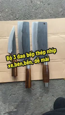Bộ 3 dao bếp sắc, bền, dễ mài #xuhuong #daonhipxe #daonhabep 