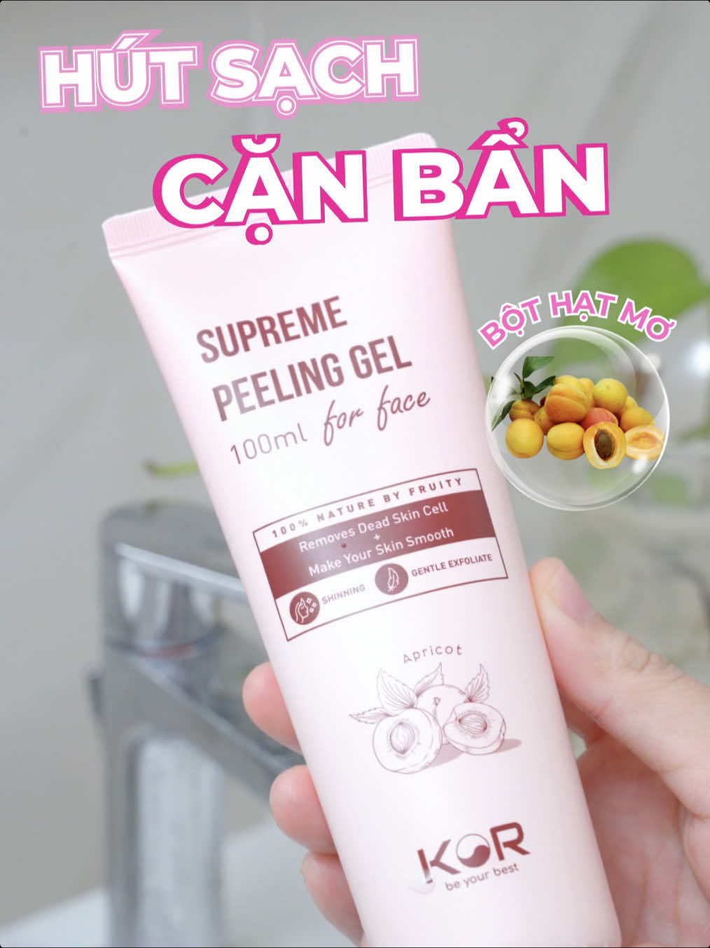 Tẩy da chết Kor giúp hỗ trợ hút sạch cặn bẩn #kor #korcosmetic #taytebaochet #taydachet 