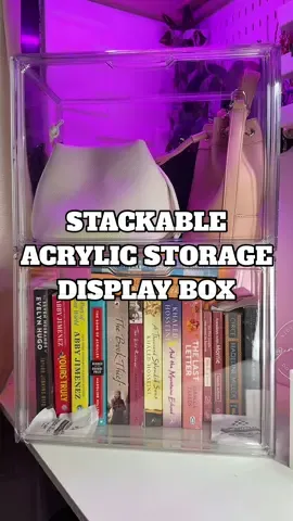 Replying to @nadei From books to handbags, keep your favorites dust-free and on display with this stackable acrylic storage display box! 📦 🤩🥰 #acrylicstoragebox #acrylicdisplaybox #displaybox #storagebox #bookstorage 