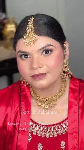 Soft bridal glam for my bride who never got makeup done. Subtle eyes, soft lips, and a gentle blush. Makeup and hair #kirandhindsamakeupartist  Photography @Jagmeet creativeeyeproductions  #melbournemakeupartist #thornhillparkmakeupartist #foryou #punjabibride 