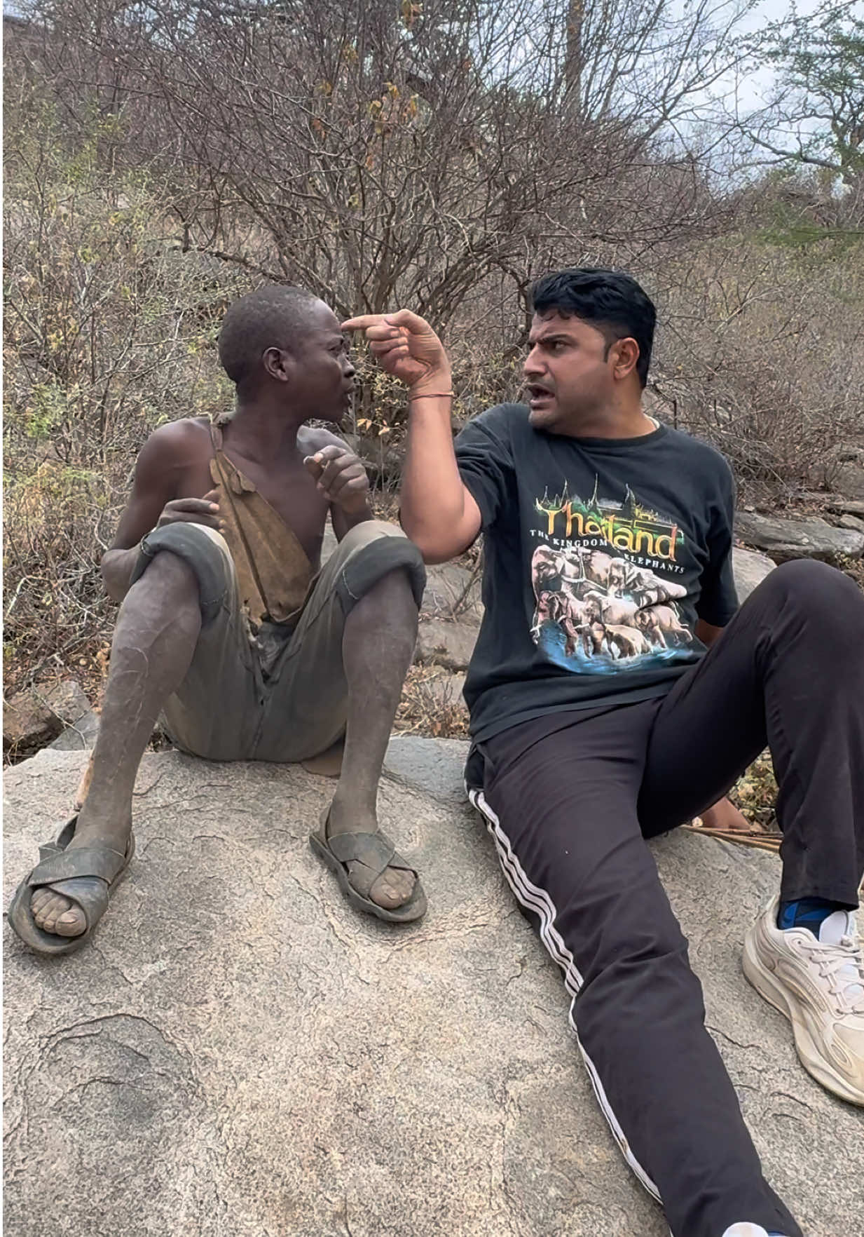 “Gingidaa vs. Choo Choo Doll 🤣” I introduced a noise-making baby doll that goes choo choo 👶 to Gingidaa… and OMG he could NOT stop laughing 🤣😂. I even had to hold him so he wouldn’t fall over while laughing too hard 😆. These moments with my Hadzabe family are priceless 💛 #dolls #gingidaa #hadzabetribe #friends #laughwithme 