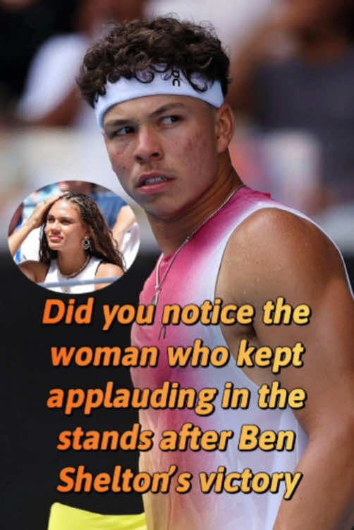 Did you notice the woman who kept applauding in the stands after Ben Shelton’s victory She is the real winner of the whole event!#fyp #foruyou #usa_tiktok #celebrity #viral #gossip #benshelton 
