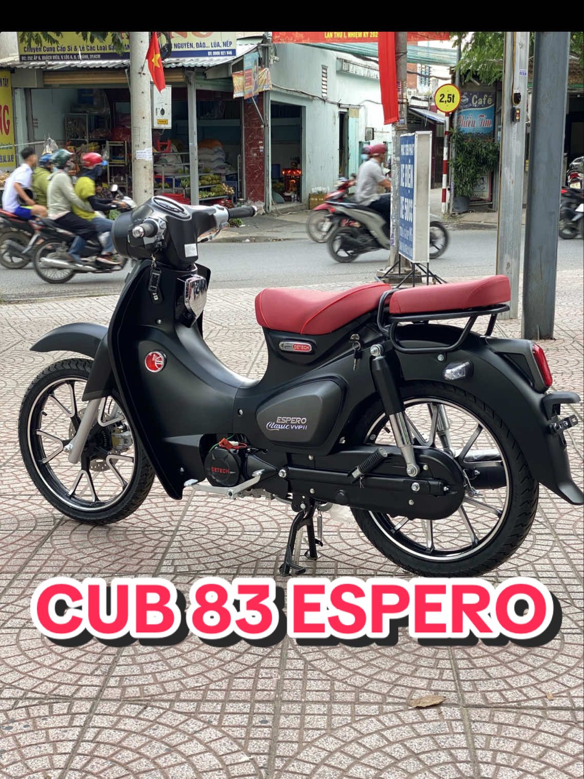 Anh em chơi xe cổ biết gì chưa? Cub 83 ESPERO đã có phiên bản “kiếp đỏ đen” cho anh em rồi đây 😎😎😎 #phuctienphat #xe50cc #esperodetech #cub50cc #xemay 