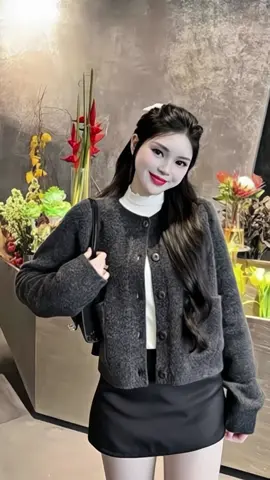 (QC) Áo Khoác Cadigan Xám Lông Chuột Chất Len Mềm Mịn dành cho nữ #aokhoaccardigan #aokhoacnu #aokhoaclen #xuhuong 