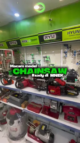 Ready bermacam chainsaw di MNEK Banda Aceh.  #chainsaw #mesin #gergaji #pemotong #teknik 