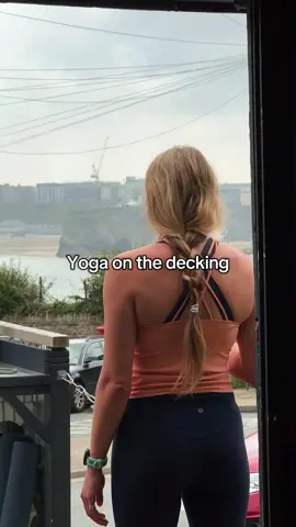 Yoga on the decking with @FINS Cafe & Surf this summer!   🫶🏻☀️🧘🏼‍♀️ #yoga #cornwall #surf #wellness #yogateacher 