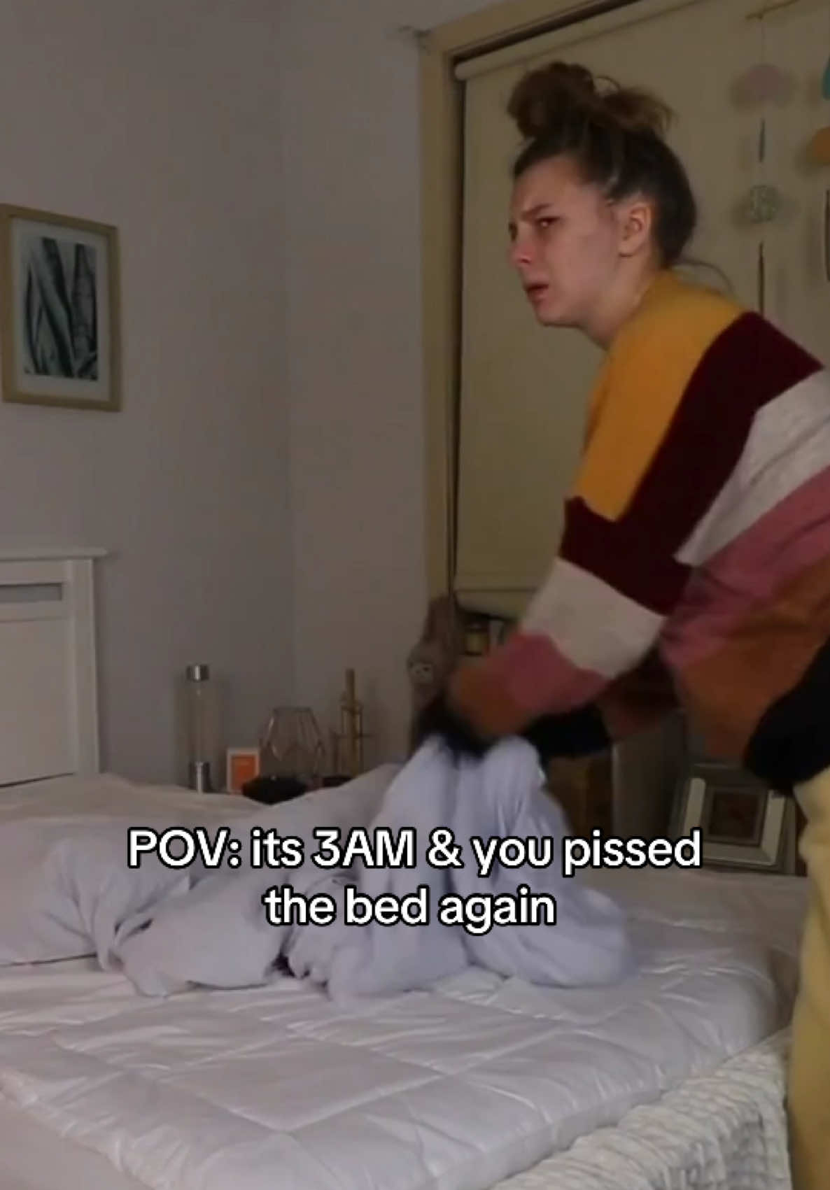 It was always the ‘stand there in silence and wait for mum to change the sheets while she gives you the stink eye’ #georgiaproductions #comedy 