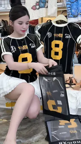 Áo thể thao số 8 - vải Bozip #aothethao #aococtaynu #xuhuong 