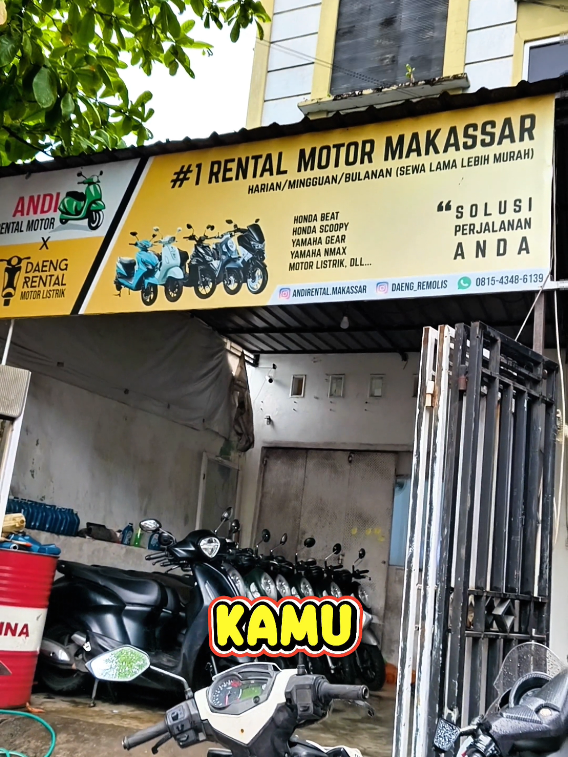 Mau keliling Makassar, untung ketemu rental ini. Booking gampang, motor bisa langsung diantar ketempatmu! mau tanya rental motor langsung chat admin ya WA: 0815-4348-6139