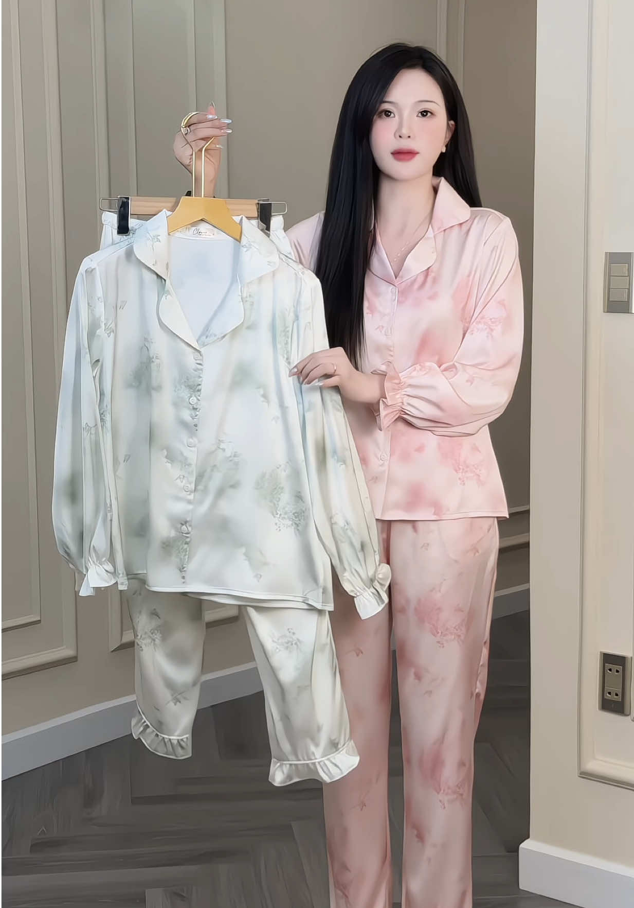 Bộ đồ Nữ CLOVER, bộ pijama thiết kế tay dài quần dài #champhanreview #pijama #dobo 