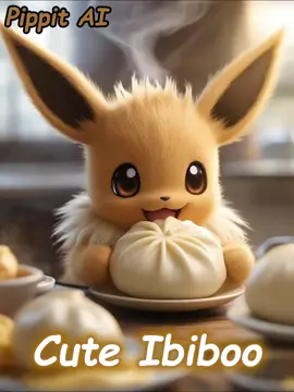 What a lovely Eevee enjoying a steaming hot meat bun! Wouldn't you love to share a bun with Eevee? This was generated by Pippit. #Pippit #Pippitai #Cute #Pokémon #Eevee Pokemon