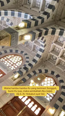يٰعِبَادِيَ الَّذِيْنَ اٰمَنُوْٓا اِنَّ اَرْضِيْ وَاسِعَةٌ فَاِيَّايَ فَاعْبُدُوْنِ (٥٦) Wahai hamba-hamba-Ku yang beriman! Sungguh, bumi-Ku luas, maka sembahlah Aku (saja).  (Q.S. Al-'Ankabut ayat 56) #alqurankarim  #surahquran  #bumi  #untukkita