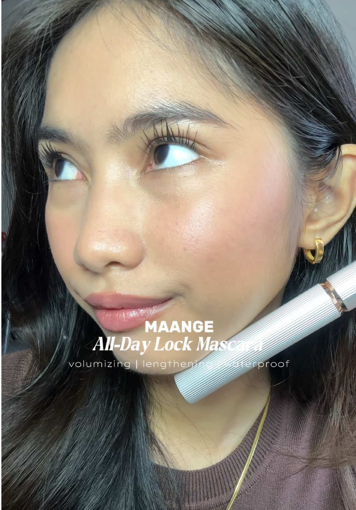was just trying this mascara, & i didn't expect to love it this much!🤯💗 @Maange.beauty #eyelashmascara #waterproofmascara #maangemascara #makeuprecomendation #fyp 
