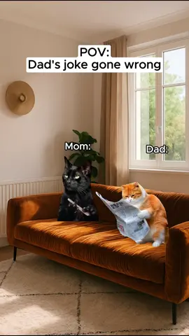 Dad’s joke gone wrong #catmemesdaily #funnymemes #catmeme #reletable #fyp 