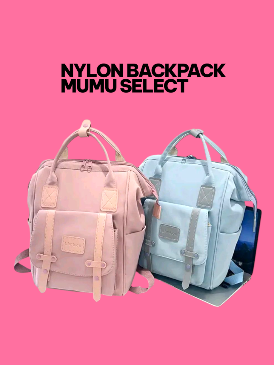 【High-End Mumu】6045 Quality Nylon Unisex Back Pack Cute College School Students Travel Bags 👜🎒 #backpack #bag #schoolbag #bagforwomen #bagformen 