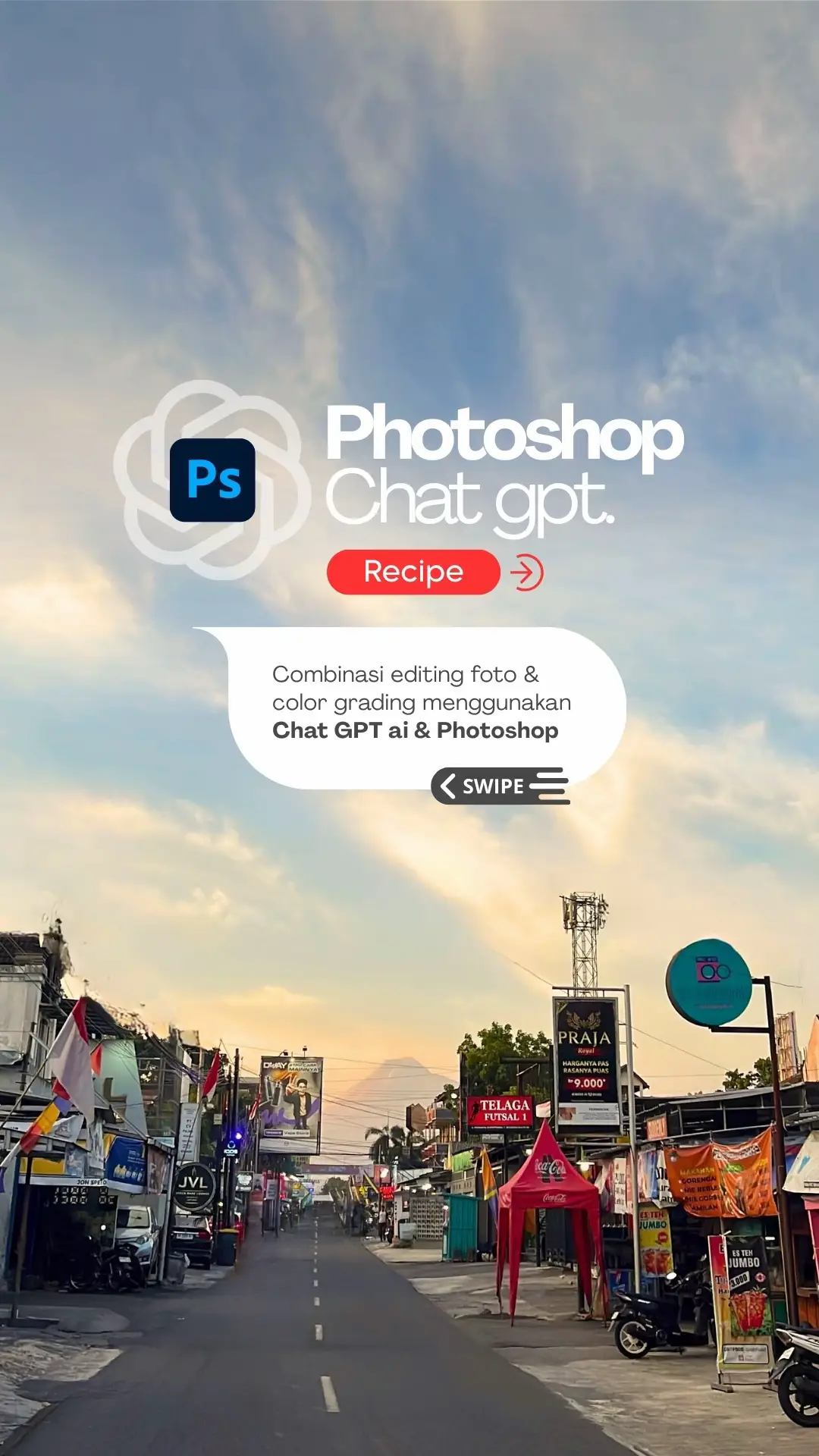 combinasi ai + photoshop |  #merapi #colorgrading #preset #nature #foryoupage 