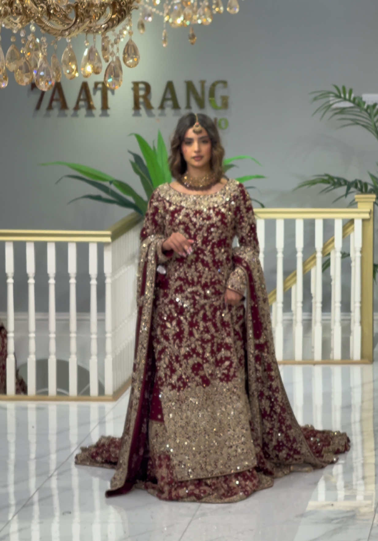 VERY BEAUTIFUL LONG KAMEEZ WITH LEHENGA FOR BRIDES BY 7AATRANG BRIDAL🤩❤️#7aatrang #fyp #million #sale #ysl 