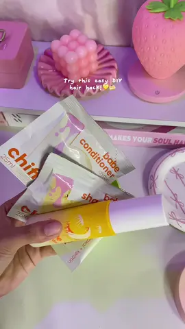pov: nag experiment ka nanaman para sa hair routine mo 💛🍰 #babeformula #babeformulachiffon #diyhairhack #chiffonsachet 
