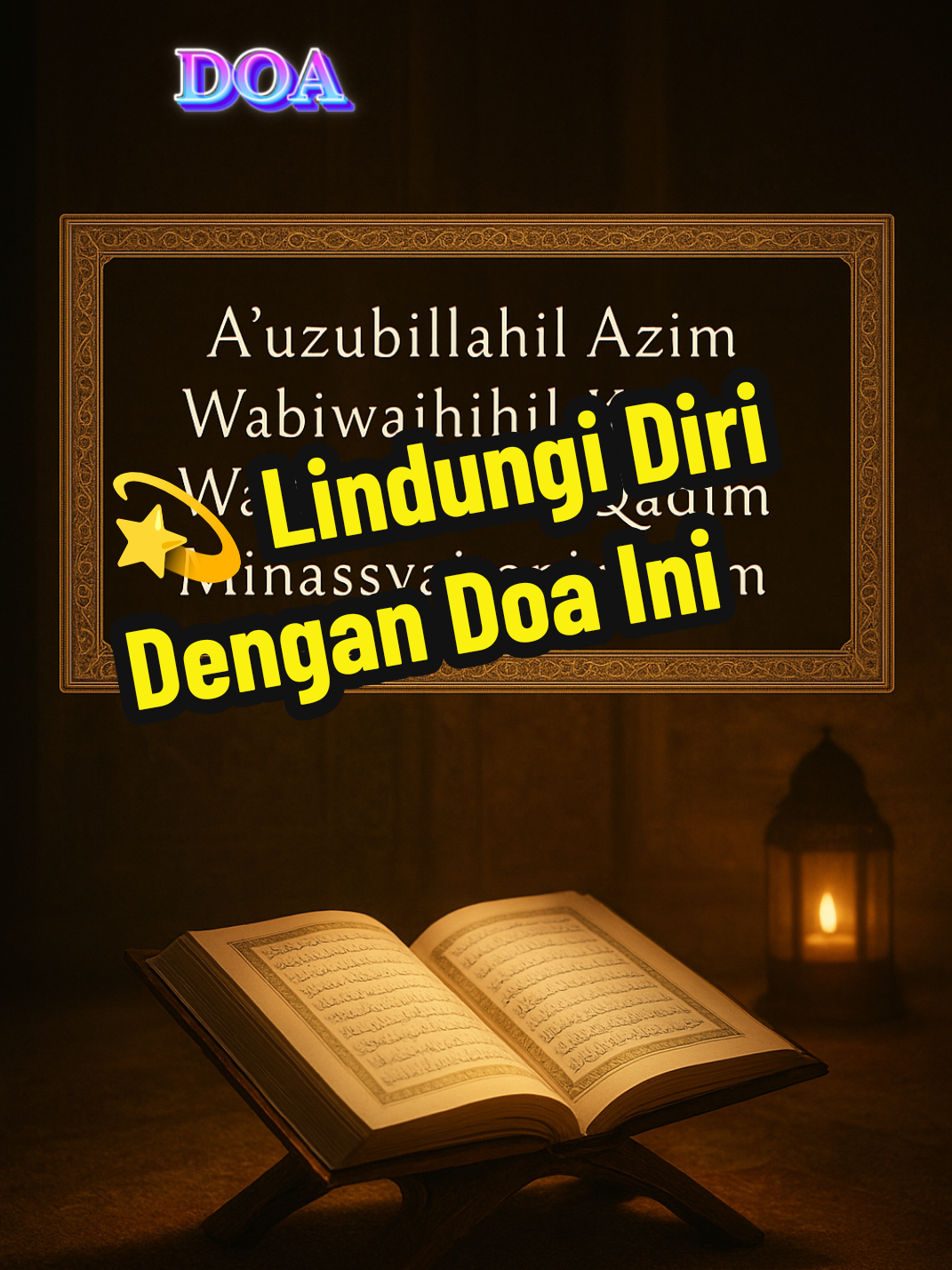 Doa Lindungi Diri Dari Gangguan Syaitan?  A'uzubillāhil-'azīm, wa bi wajhihil-karīm, wa sulţānihil-qadīm, minash-shayțānir-rajīm. Maksud; Aku berlindung dengan Allah Yang Maha Agung, dengan wajah-Nya yang mulia, dan kekuasaan-Nya yang kekal abadi, daripada syaitan yang direjam. Bacalah doa ini dengan penuh penghayatan. Semoga Allah melindungi kita semua daripada tipu daya syaitan dan segala keburukan. Amalkan setiap hari, insyaAllah hati lebih tenang dan dijauhkan dari gangguan #DoaHarian #LindungiDiri #GangguanSyaitan #AmalanHarian #islamicreminder 