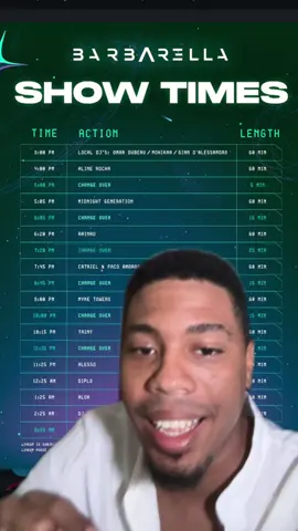 #greenscreen no se a que hora llegar a barbarella