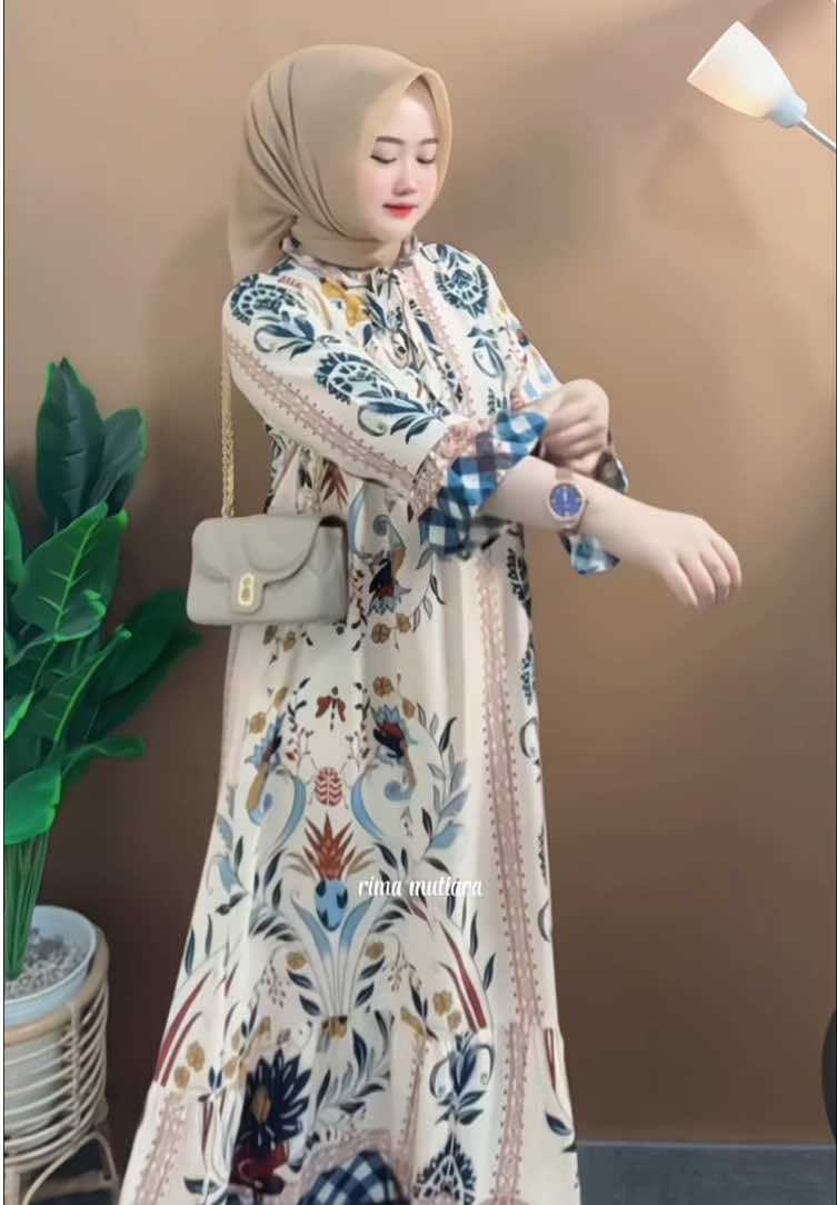 Kode bunga creamy 😍 jgn lupa join live yaa, dress cantik banyak pilihan motif #dress #rekomendasioutfit #ootdfashion