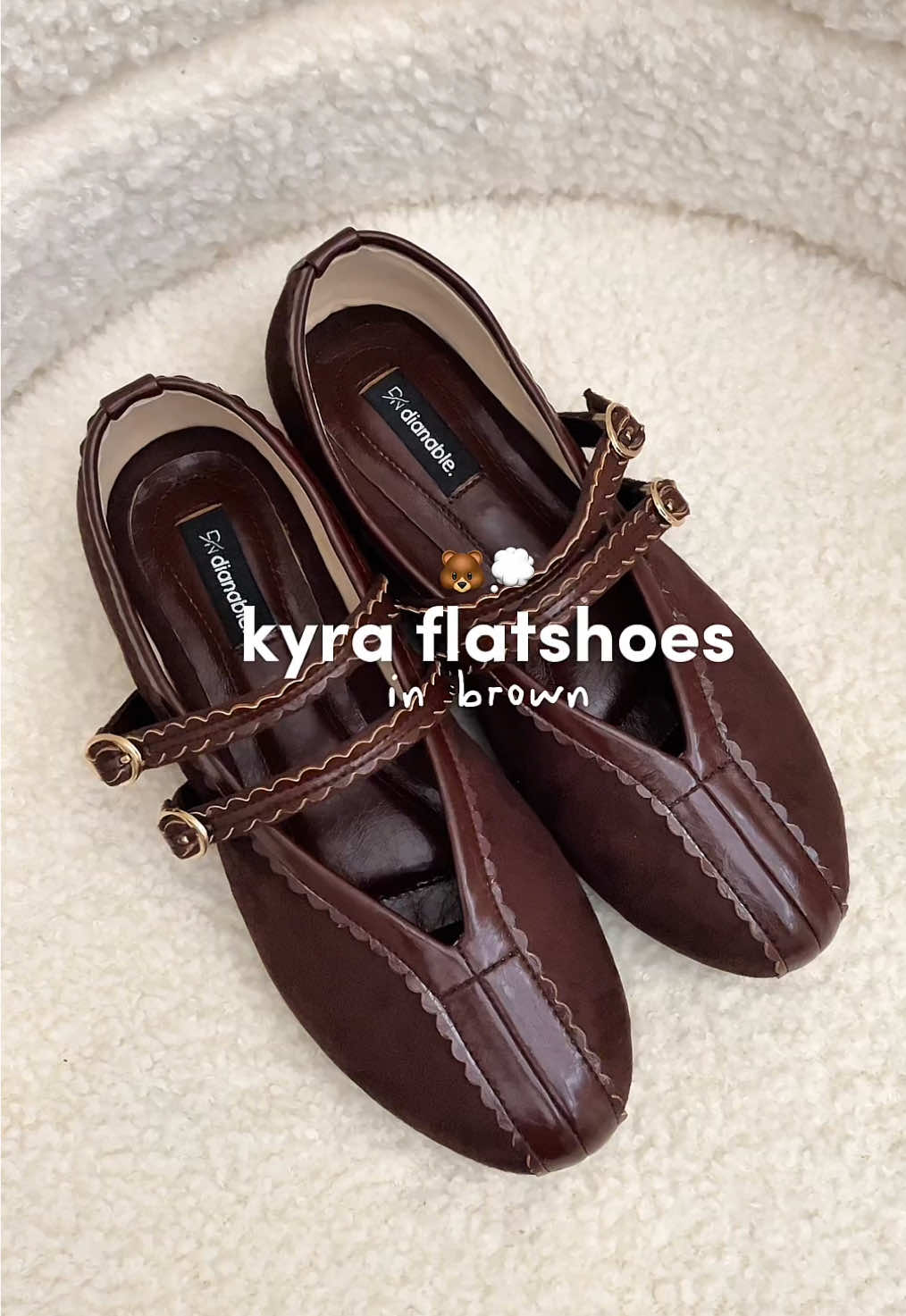 pretty flatshoes ever! 🤎💭😍 @Dianable  #flatshoes #rekomendasiflatshoes #kyraflatshoes #dianable 
