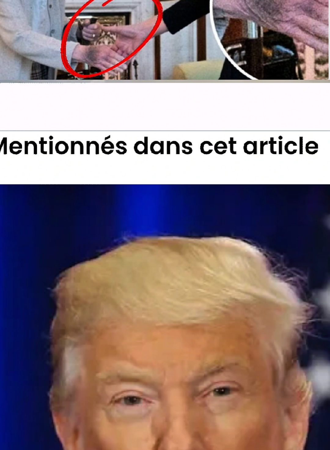 Attention, TikTok ! Notre président fait couler beaucoup d'encre et pas seulement avec ses tweets ! La santé de Donald Trump suscite un véritable émoi à travers les États-Unis. Avez-vous remarqué ces mystérieuses ecchymoses qui inquiètent tout le monde ?  Elles rappellent étrangement celles d'Elisabeth II avant son décès Dans cette vidéo, plongeons au cœur de cette controverse qui agite le pays. Que pensent les Américains ? Y a-t-il vraiment de quoi s'inquiéter ? Laissez vos avis en commentaires et partagez cette info pour en discuter ensemble ! #DonaldTrump #Santé #Inquiétude #Écchymoses #TikTokNews