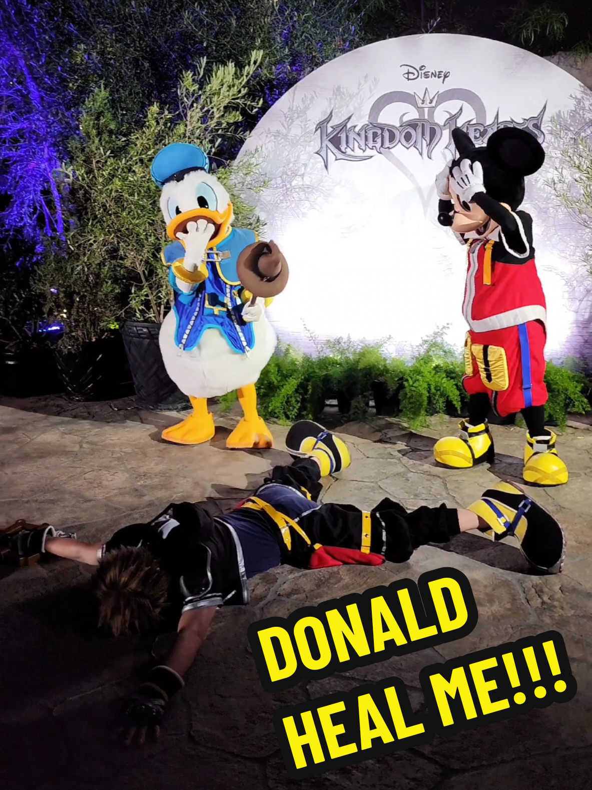 DONALD HEAL ME‼️🦆🐁 #KingdomHearts #Sora #Disneyland #OogieBoogieBash #Cosplay 