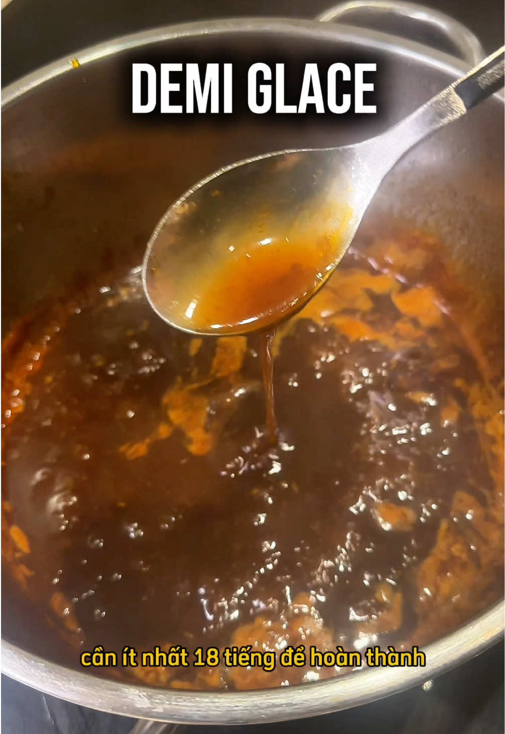 Demi glace không phải là loại sốt bạn có thể làm vội #demiglace #cooking #sot 
