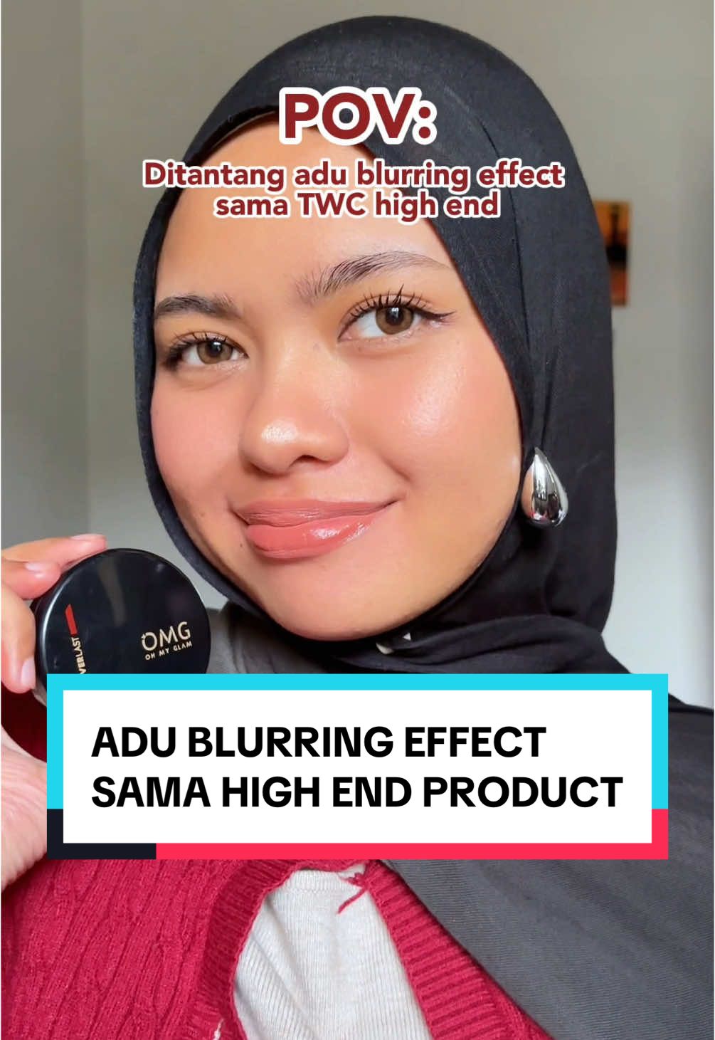 Dibandingin sama high end product? Siapa takut!🤔 Liat sendiri blurring effectnya😍 Cek keranjang kuning untuk tau harganya🤫 #OMGBeauty #twcomg #twowaycake #bedakpadat 