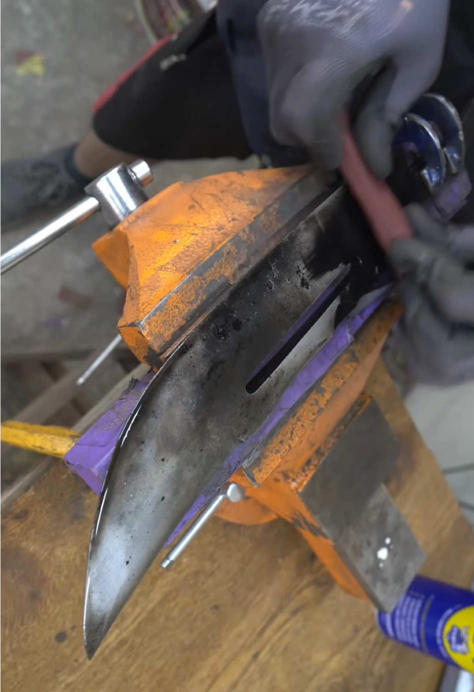 Part 1🔥 Restoration of a Giant Old Rusted Bowie Knife From Rust to Glory! #restoration #restore #fyp #knife #satisfying 