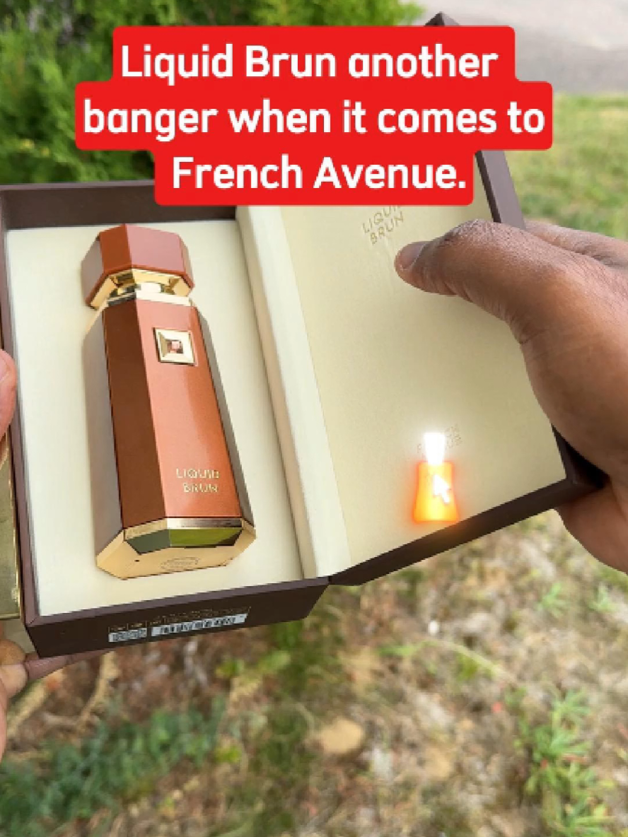 Liquid Brun from french avenue fragrance / cologne for men. #fragrancetiktok #perfumetiktok #fragrance #cologne #liquidbrun 
