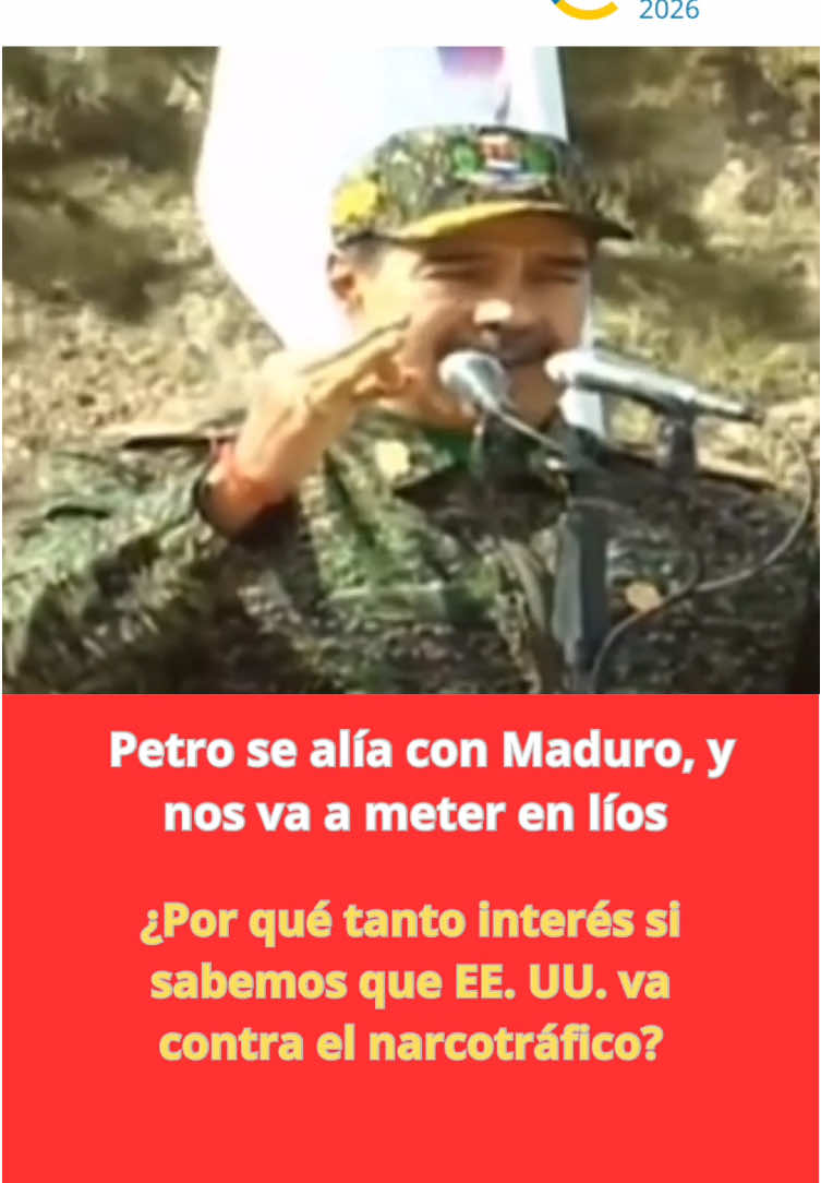 Petro se alía con Maduro, aún con el rechazo de Estados Unidos. ¿Por qué tanto interés si sabemos que EE. UU. va contra el narcotráfico? #nomaspetro #nomasimpunidad 
