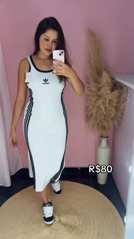 Vestido  Tecido canelado  TAM único  Entregamos via motoboy e correios 🛵 Parcelamos em até 3x sem juros cartão  Loja física : Rua Paulo dias ,242- Aluminio SP (11) 98849-3763 #vestidomid #vestidoadidas #vestidocasual 