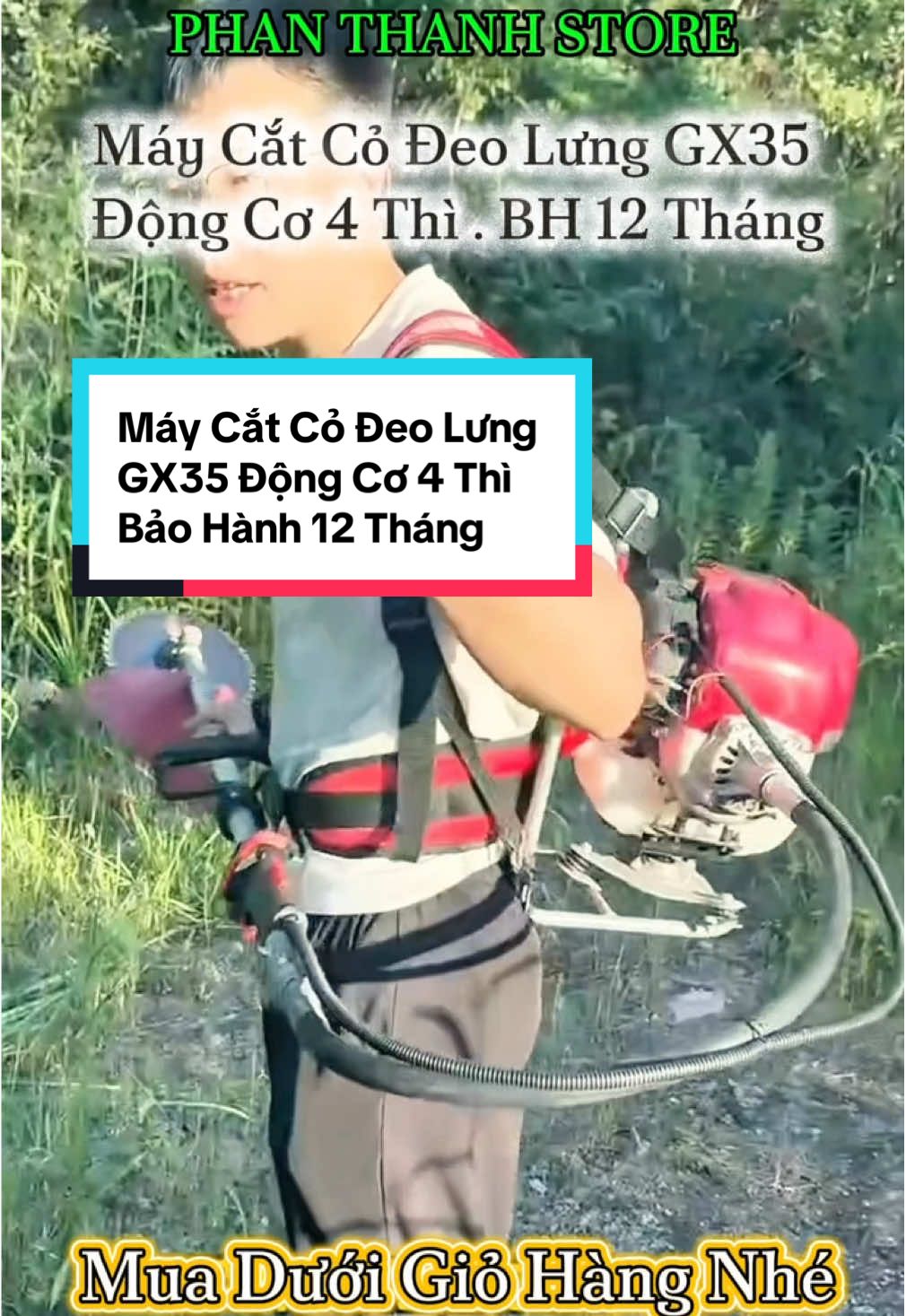 Máy Cắt Cỏ Đeo Lưng GX35 Động Cơ 4Thì . Bảo Hành 12 Tháng #xuhuong #viralvideo #trendingtiktok #maycatcodeolung #maycatcogx35 