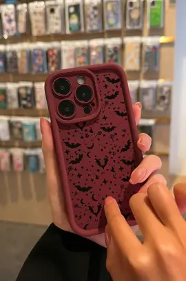 Vintage Red Bats Skull Phone Case 