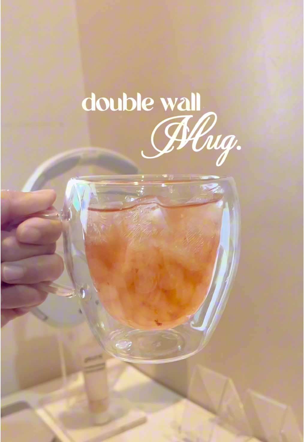 POV: Your mug isn't just a cup; it's a vibe! Plus, it's heat and cold-resistant. ✨ #doublewallglasscup #aesthetics #fyp #affiliatemarketing 