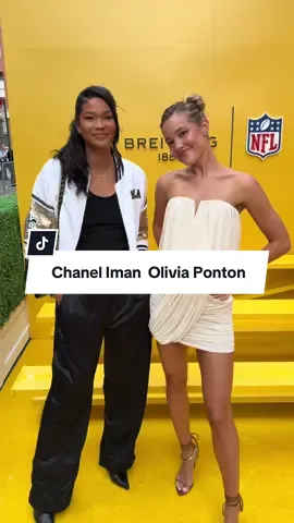 @olivia ponton and #chaneliman and their beautiful @Breitling timepiece at the @NFL launch #nf #breitling #oliviaponton #OOTD 
