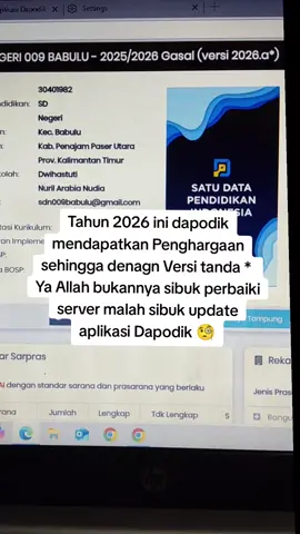 Dapodik 2025 medapatkan Bintang penghargaan versi 2026.a*#operatorsekolah #dapodik #fyppppppppppppppppppppppp #fypシ゚ 