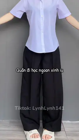 Quần ống rộng xếp ly#xuhuongtiktok #thơitrangnu #quansuong #quandihoc #viralvideo 