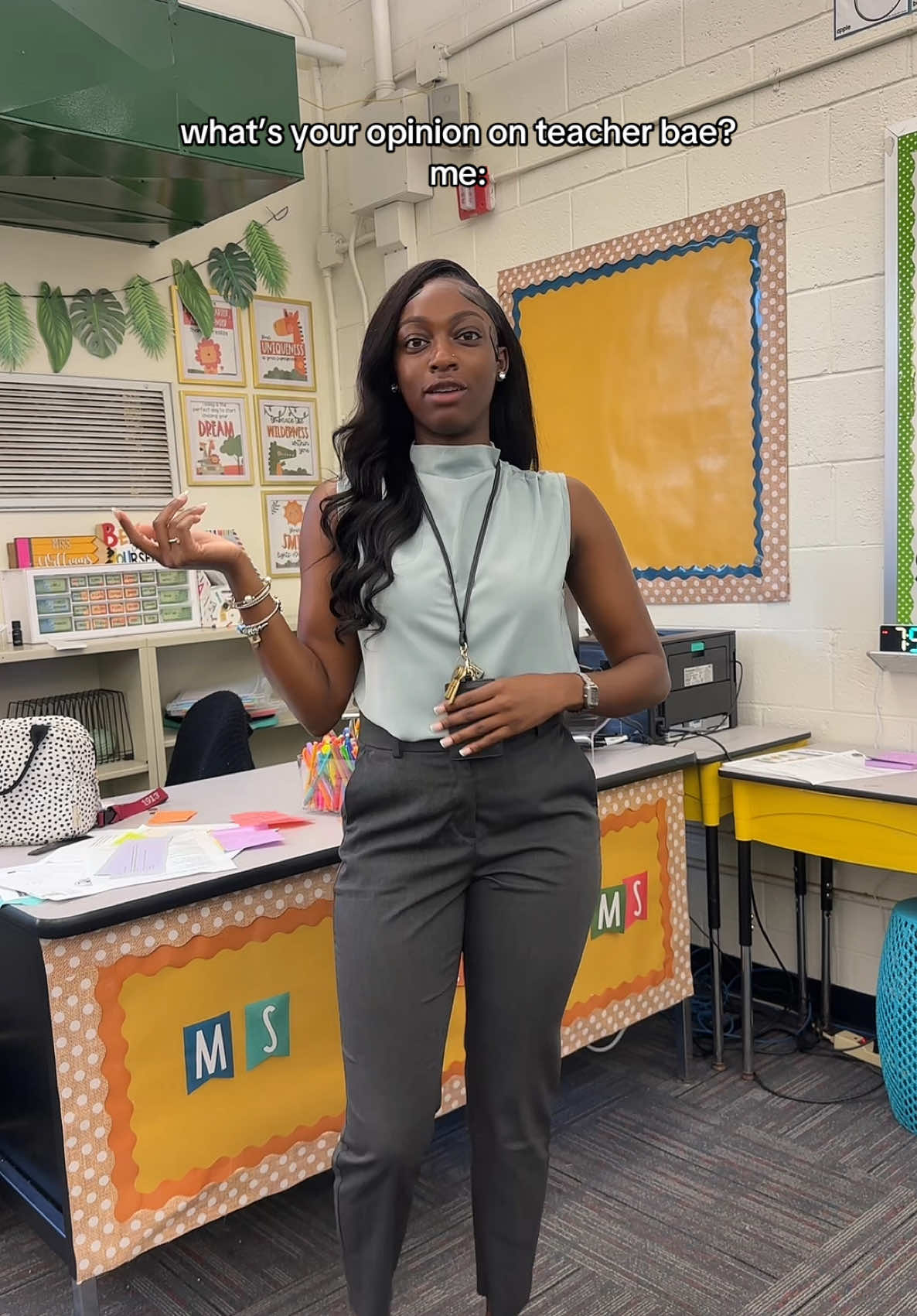 lol this is my opinion!!  Thank you all for the love & support! 🥹✨ If you’d like to support my classroom, my wishlist is in the bio 💛 #teachersoftiktok #teacheroutfit 