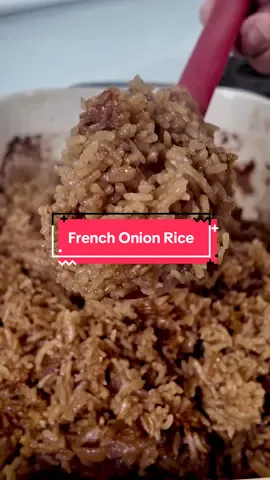 How to Make French Onion Rice! Ceramic pans can be found on my @Wayfair storefront! #ad #wayfair #wayfaircreator #wayfairelevate #rice 