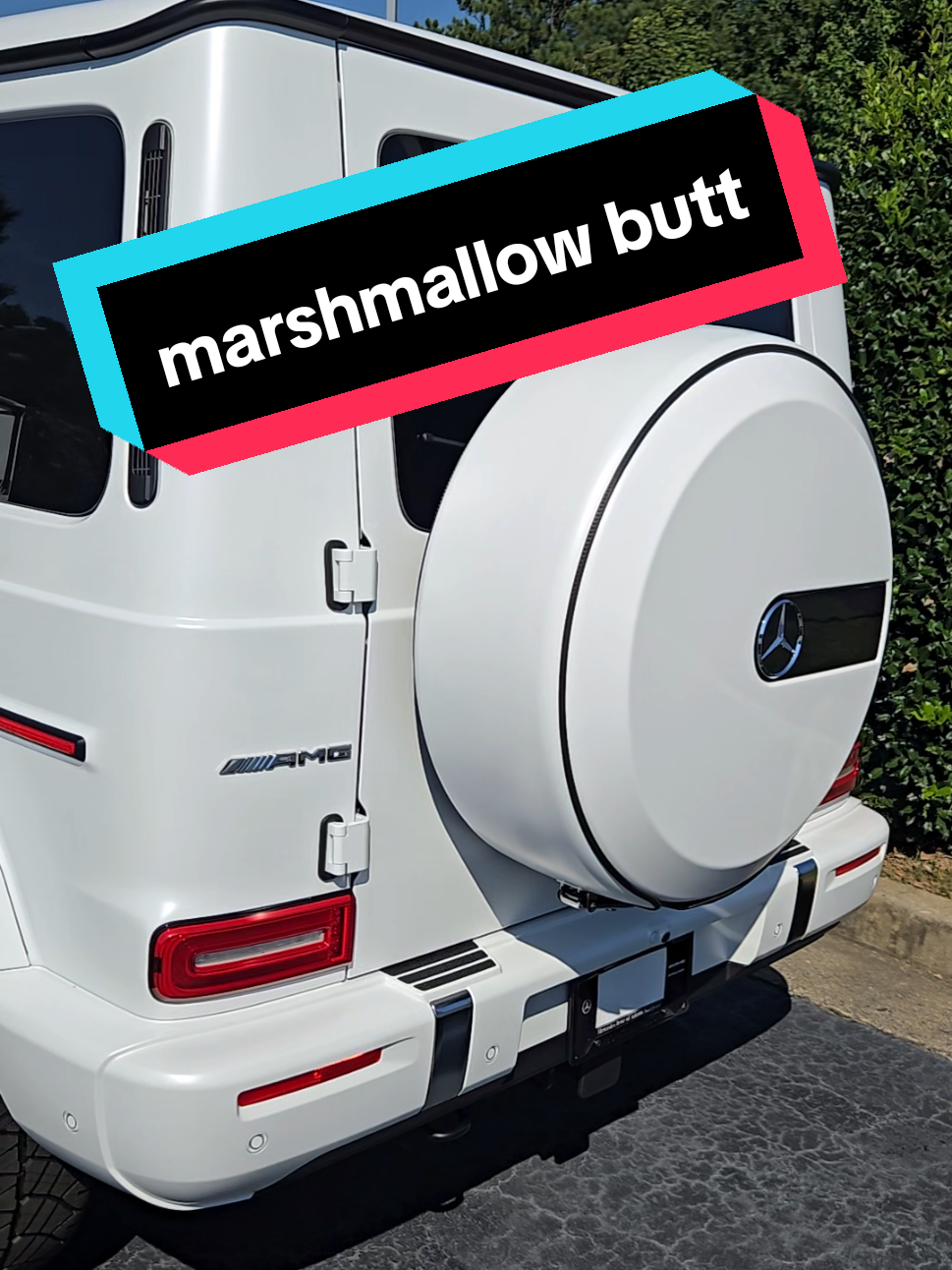 who is with me? I think the marshmallow butt is far superior! the G63 is a tough looking SUV anyway. let's make it glam! #mercedes #newcar #cartok #tiktokautocampaign #automotive 