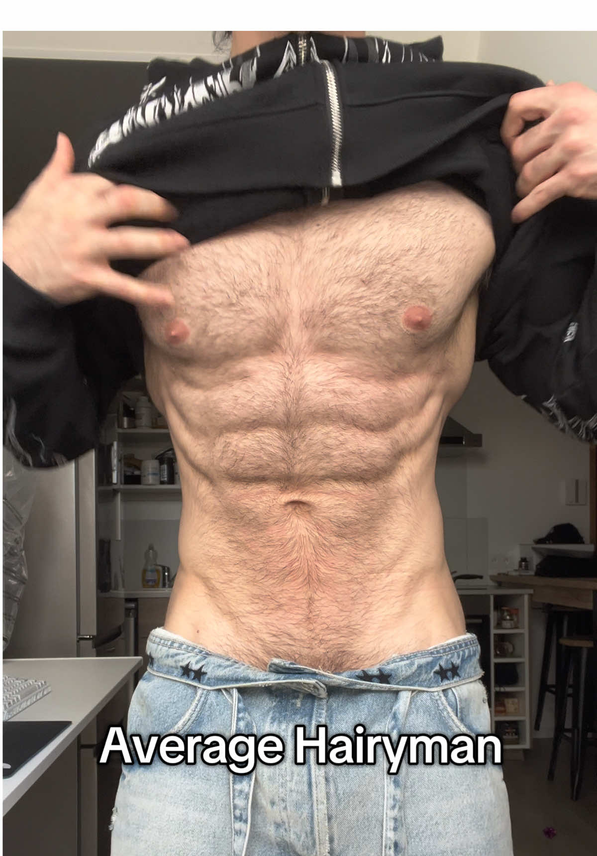 Average Hairyman in 2025  Hoodie from @Breathedivinity CODE JHIN 🕷️ #fyp #gym #Fitness #aesthetic 