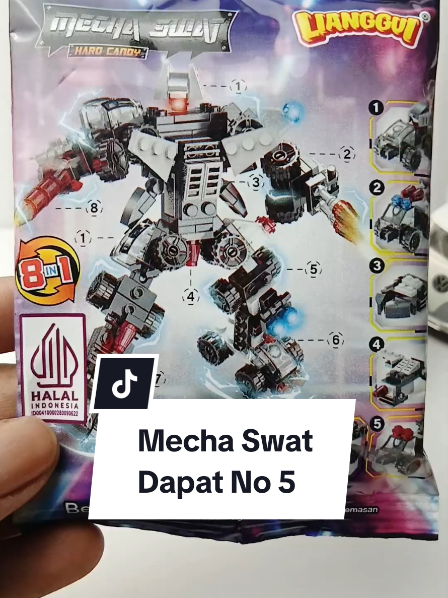 Brick Lego Mecha Swat Robot Dari Lianggui, Beli Lego dapat Permen, atau beli permen dapat robot #lego #brick #robot #toys #mechaswat 