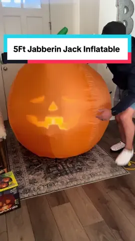 This is the 5Ft Inflatable Jabberin Jack Pumpkin 🎃 #halloween #halloweenishere #pumpkin #halloweendecor #halloweeninflatables 