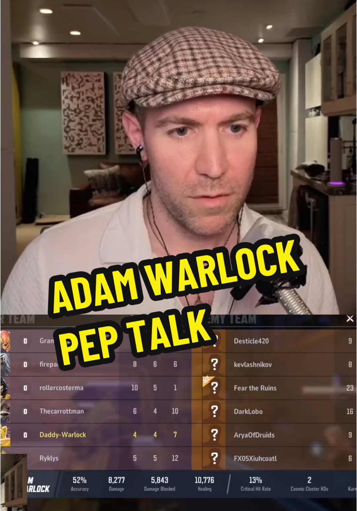 Sometimes your team needs a little speech to win the match 🙌💫💪 #adamwarlock #marvelrivals #gaming #fyp #rivals #voiceactor 