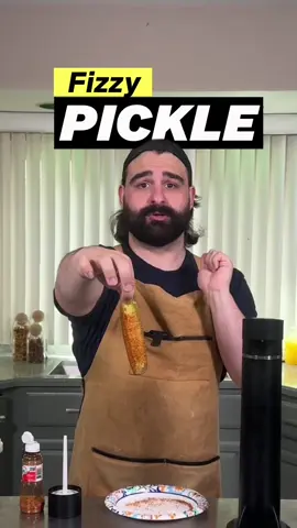 “And I’m all out of red hot nickel balls” You know how you can carbonate fruit in the soda maker? Well technically a pickle’s a fruit- let’s fizz it up and see what happens. Spoiler: it hurts so good 🥲 #pickle #carbonated #sodamaker #sour #Recipe